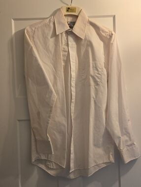 Cornerstone Men's Long-Sleeve Dress Shirt in Off-White